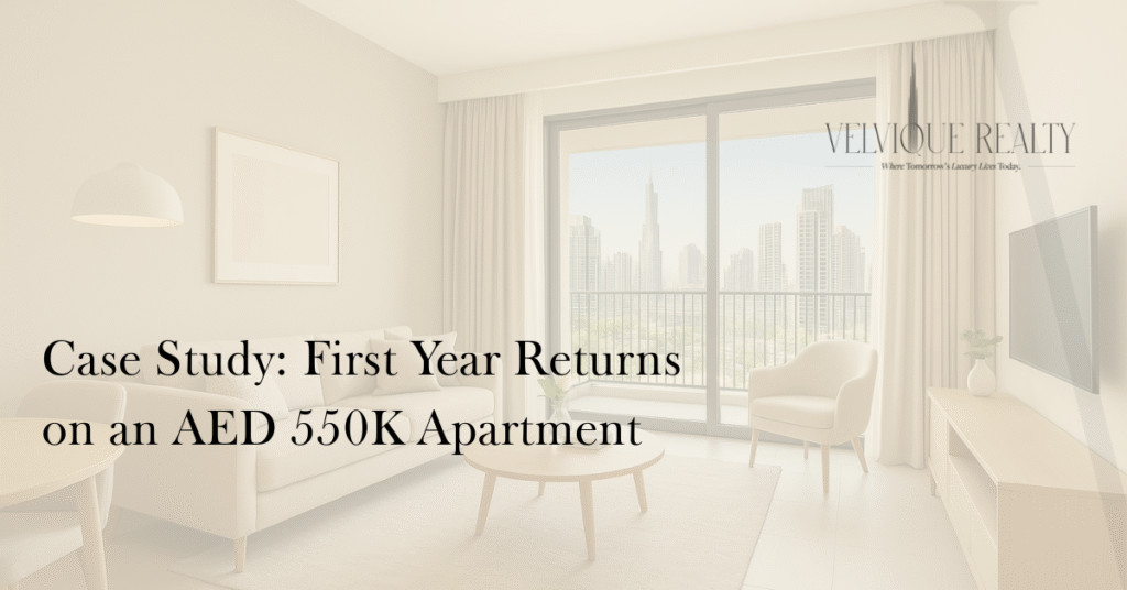 Case Study: First-Year Returns on an AED 550K Apartment