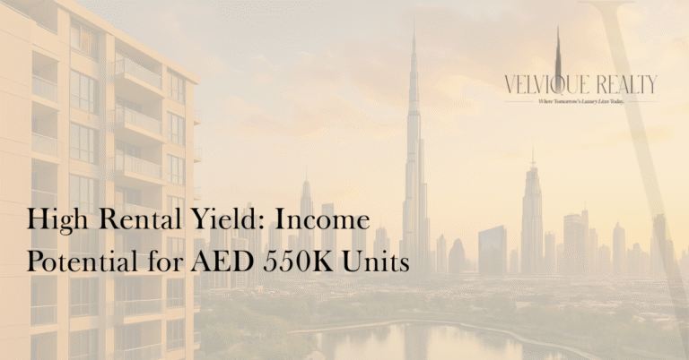 High Rental Yield: Income Potential for AED 550K Units