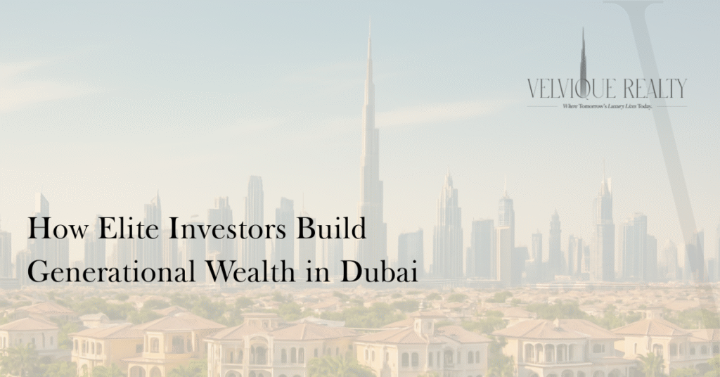 How Elite Investors Build Generational Wealth in Dubai