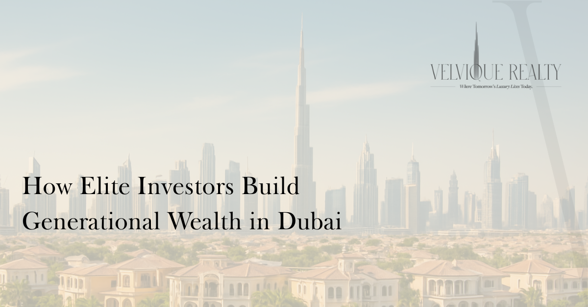 How Elite Investors Build Generational Wealth in Dubai