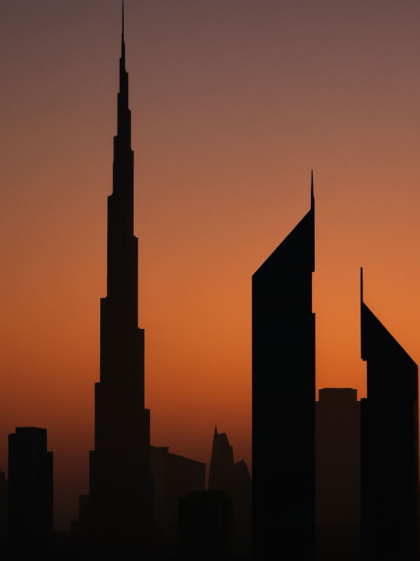 silhouted acrchitecture
